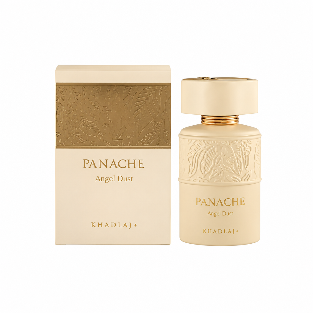 Khadlaj Panache Angel Dust perfume bottle with packaging